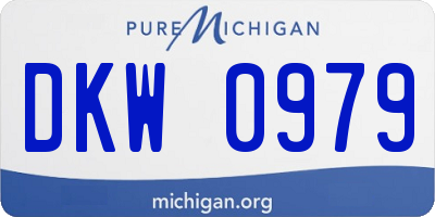 MI license plate DKW0979