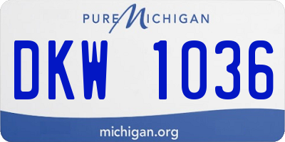 MI license plate DKW1036