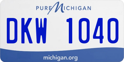 MI license plate DKW1040