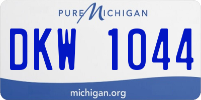 MI license plate DKW1044