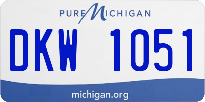 MI license plate DKW1051
