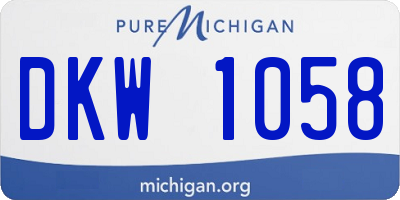 MI license plate DKW1058