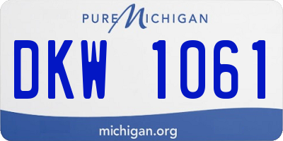 MI license plate DKW1061