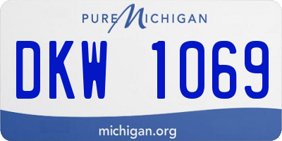 MI license plate DKW1069