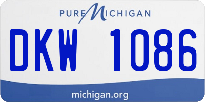 MI license plate DKW1086