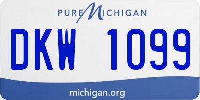 MI license plate DKW1099