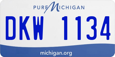 MI license plate DKW1134