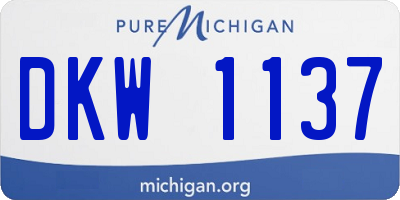 MI license plate DKW1137
