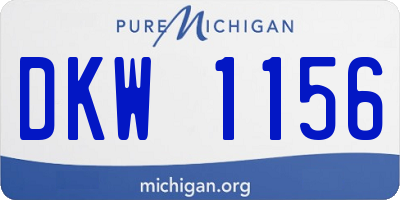 MI license plate DKW1156
