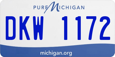 MI license plate DKW1172