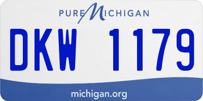 MI license plate DKW1179