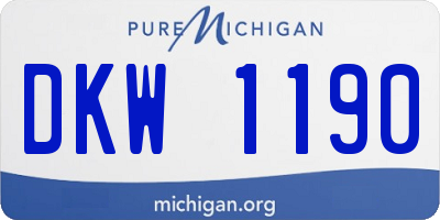 MI license plate DKW1190