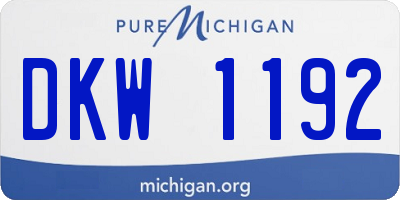 MI license plate DKW1192