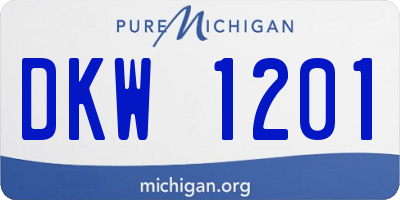 MI license plate DKW1201