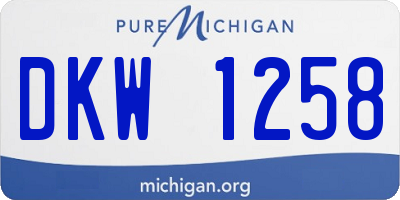 MI license plate DKW1258