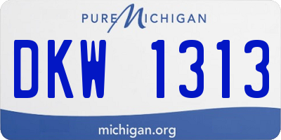 MI license plate DKW1313