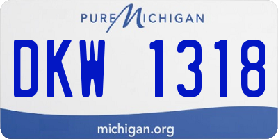 MI license plate DKW1318