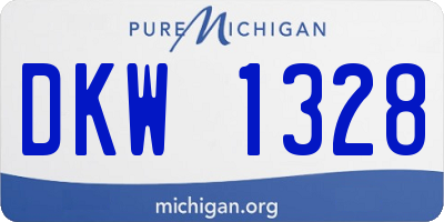 MI license plate DKW1328
