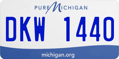 MI license plate DKW1440