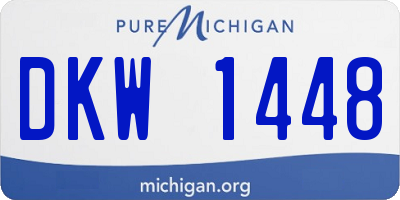 MI license plate DKW1448
