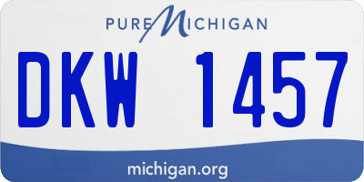 MI license plate DKW1457