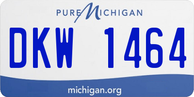 MI license plate DKW1464