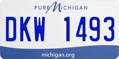 MI license plate DKW1493