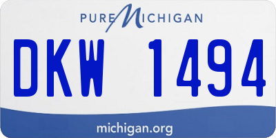 MI license plate DKW1494
