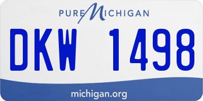 MI license plate DKW1498