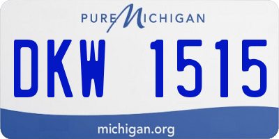 MI license plate DKW1515