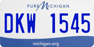 MI license plate DKW1545