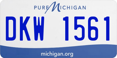 MI license plate DKW1561