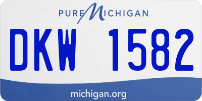 MI license plate DKW1582