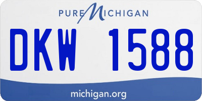 MI license plate DKW1588