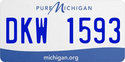 MI license plate DKW1593
