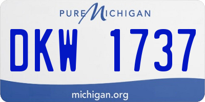 MI license plate DKW1737