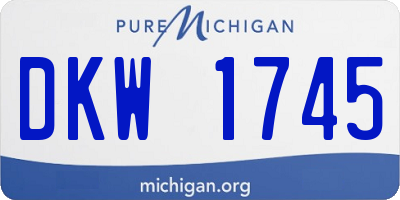 MI license plate DKW1745