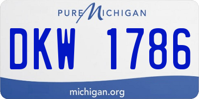 MI license plate DKW1786