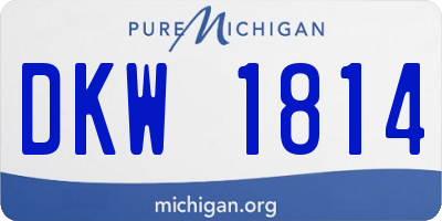 MI license plate DKW1814