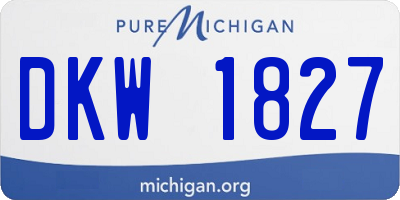 MI license plate DKW1827