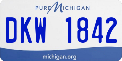 MI license plate DKW1842