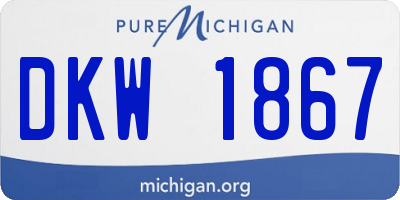 MI license plate DKW1867