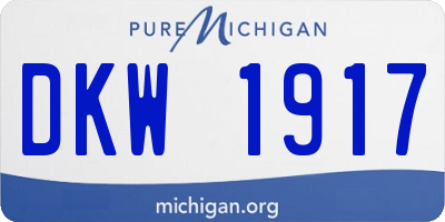 MI license plate DKW1917