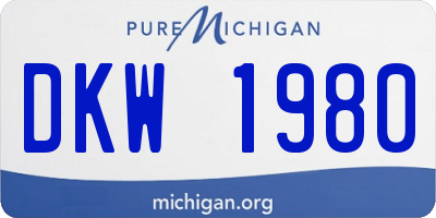 MI license plate DKW1980