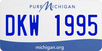 MI license plate DKW1995