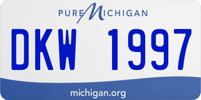 MI license plate DKW1997