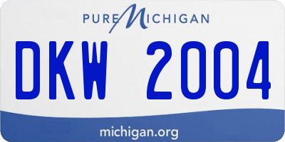 MI license plate DKW2004