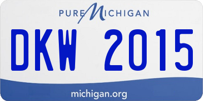 MI license plate DKW2015