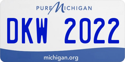 MI license plate DKW2022
