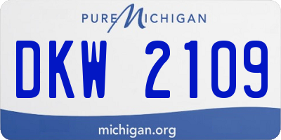 MI license plate DKW2109